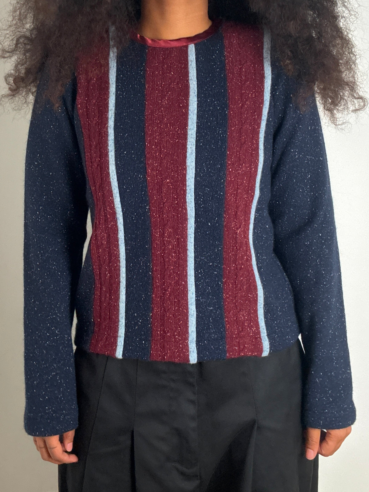 Comme des Garçons Tricot AW2000 Speckled Striped Knit Sweater