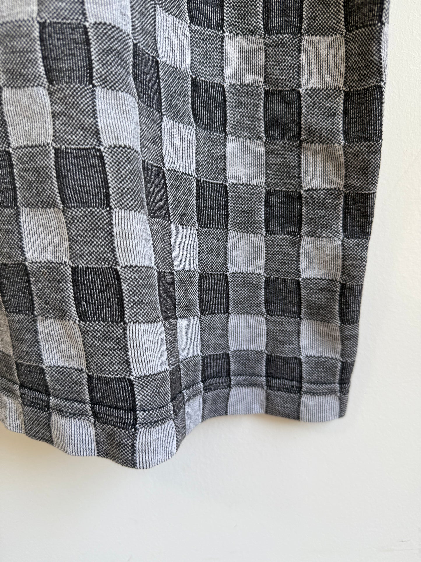 Comme des Garcons Homme 90s/00s Checkerboard Knit Polo