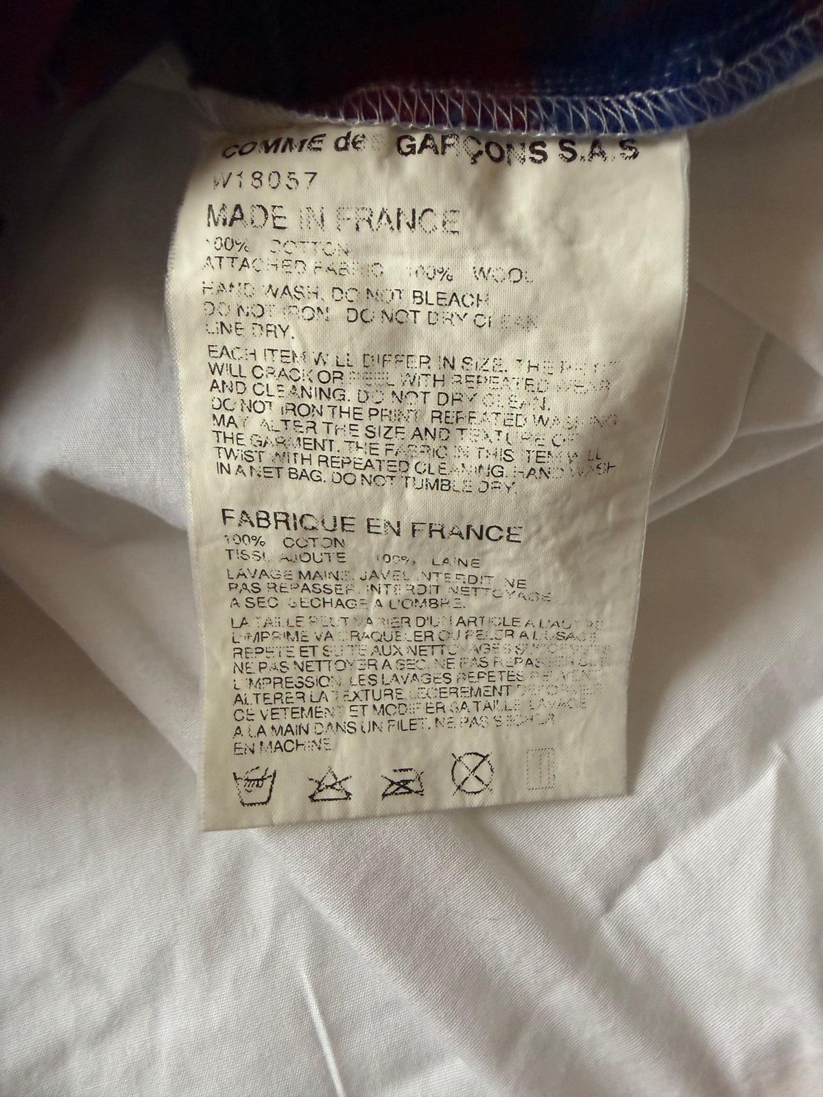 Comme des Garçons SHIRT Wool Tartan Panel Shirt