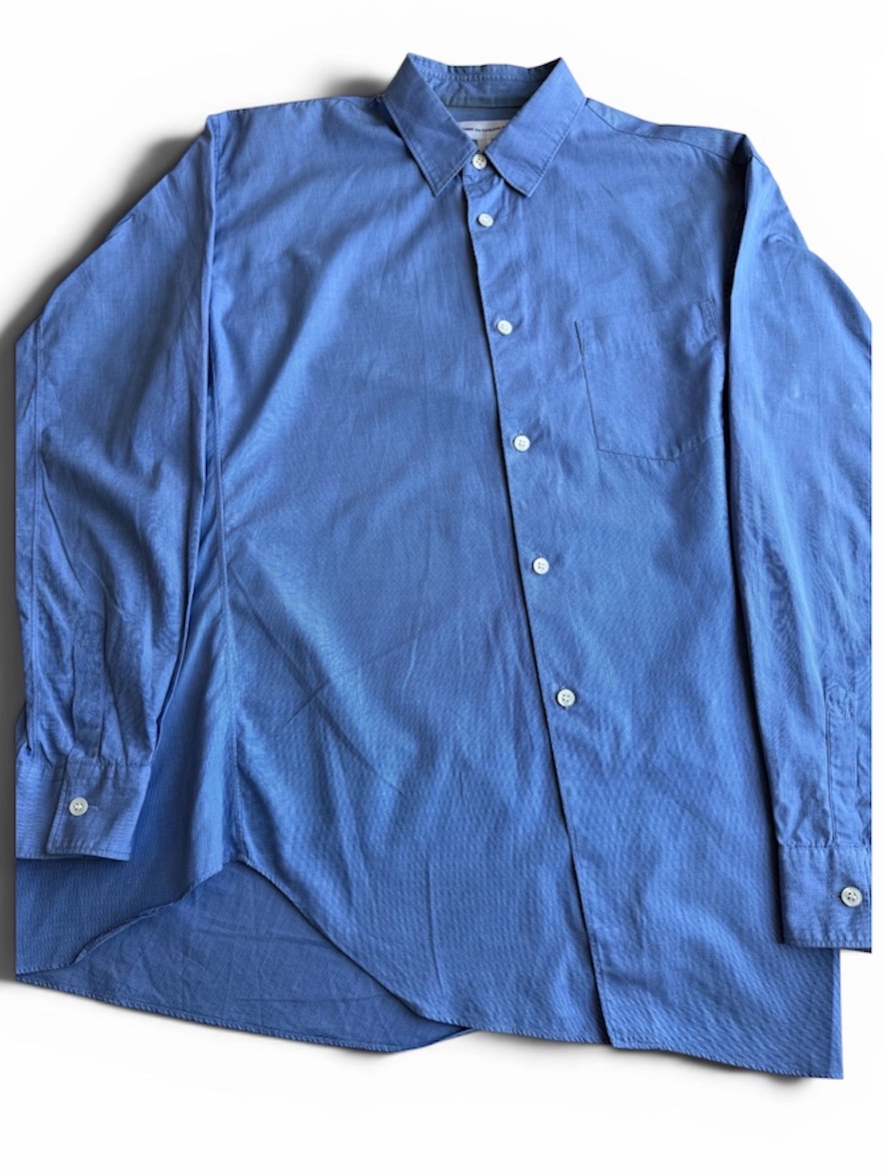 Comme des Garcons SHIRT Asymmetric ‘Twisted’ Blue Shirt