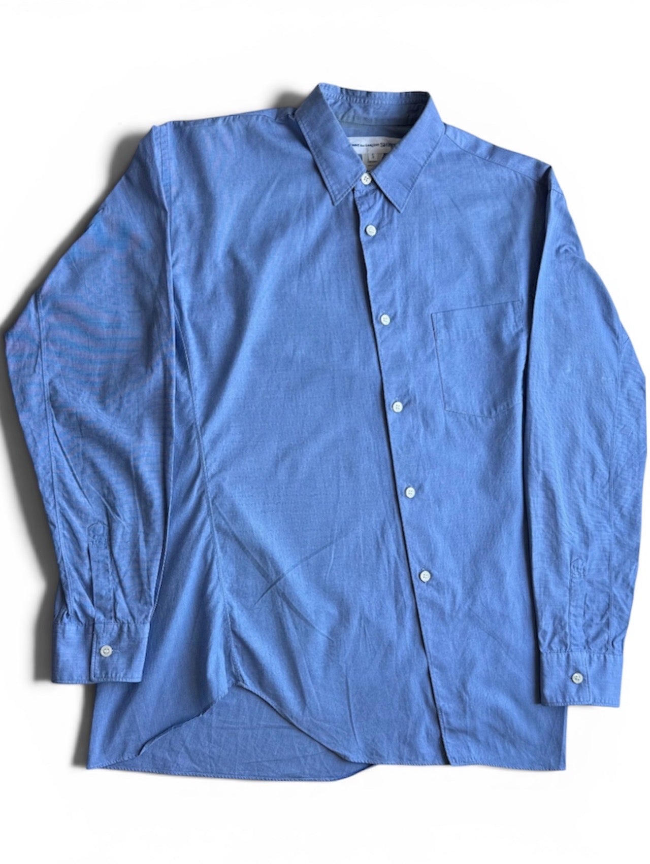 Comme des Garcons SHIRT Asymmetric ‘Twisted’ Blue Shirt