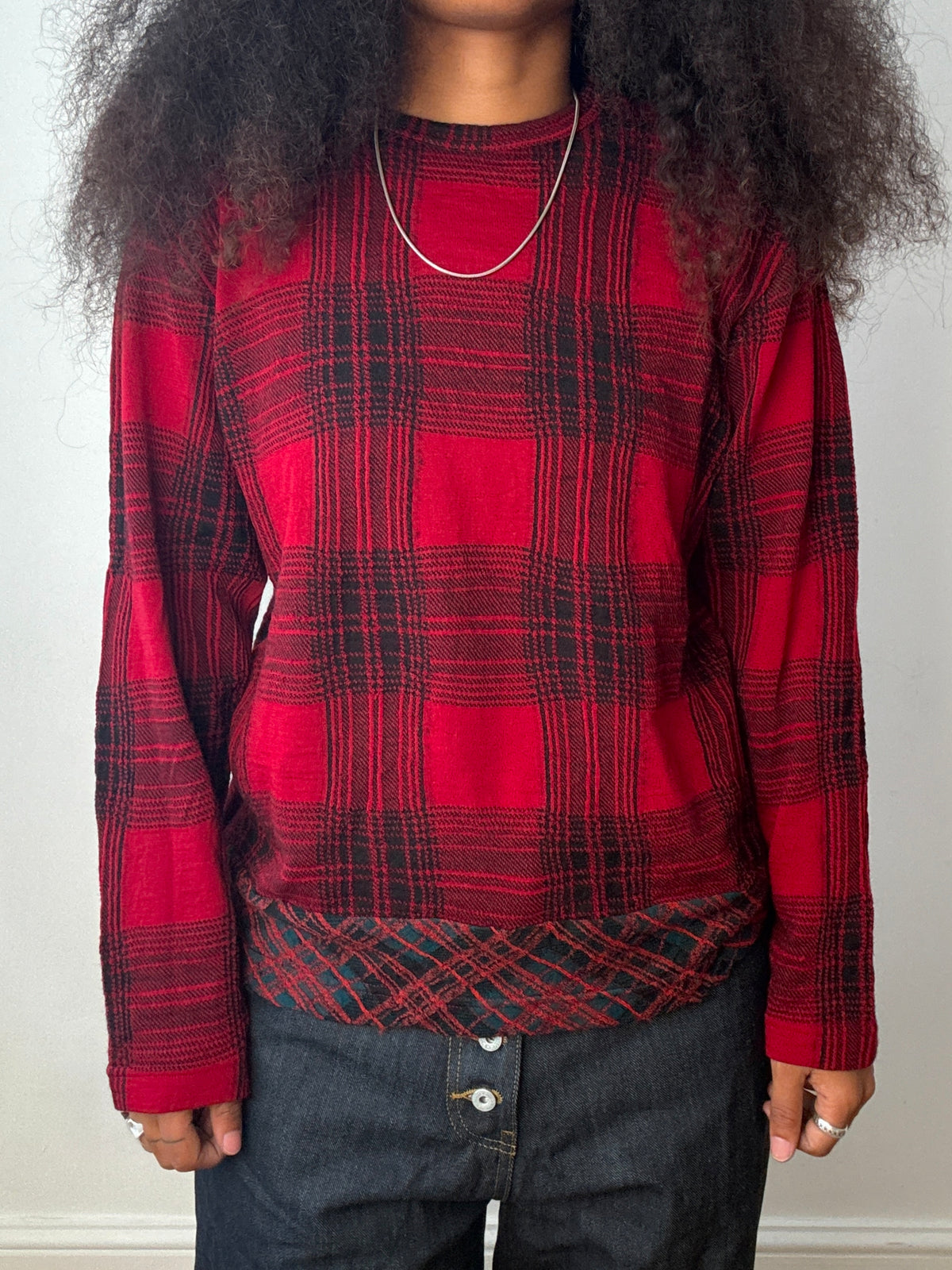 Comme des Garçons Homme aw01 Tartan Knit Jumper