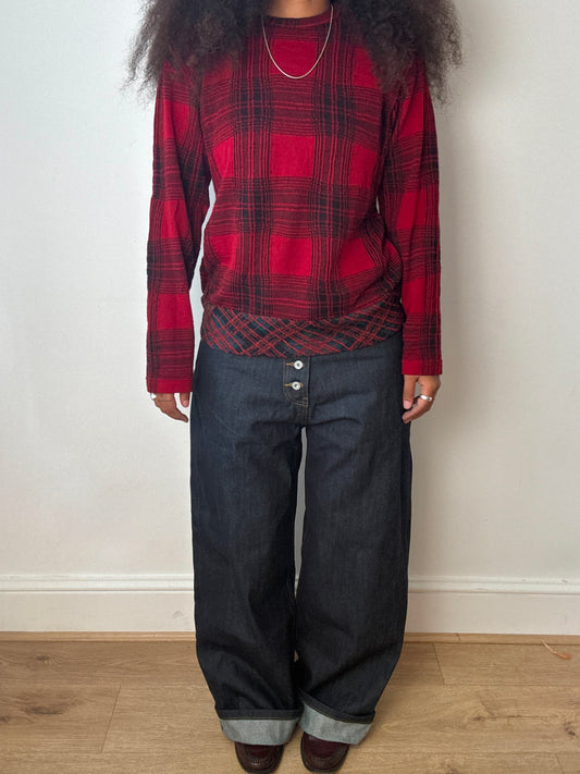 Comme des Garçons Homme aw01 Tartan Knit Jumper