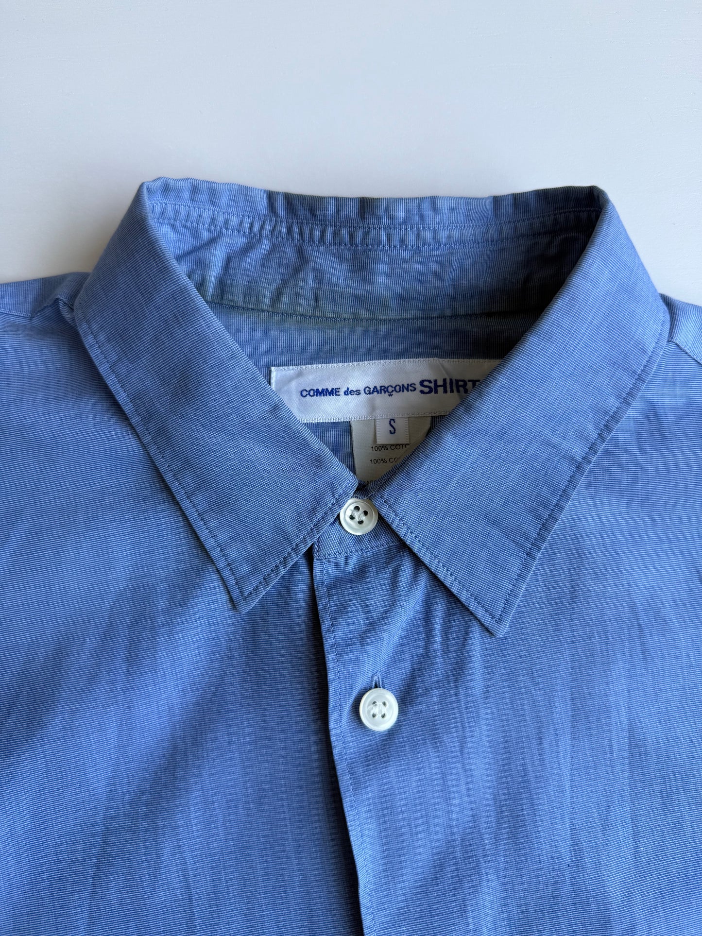 Comme des Garcons SHIRT Asymmetric ‘Twisted’ Blue Shirt
