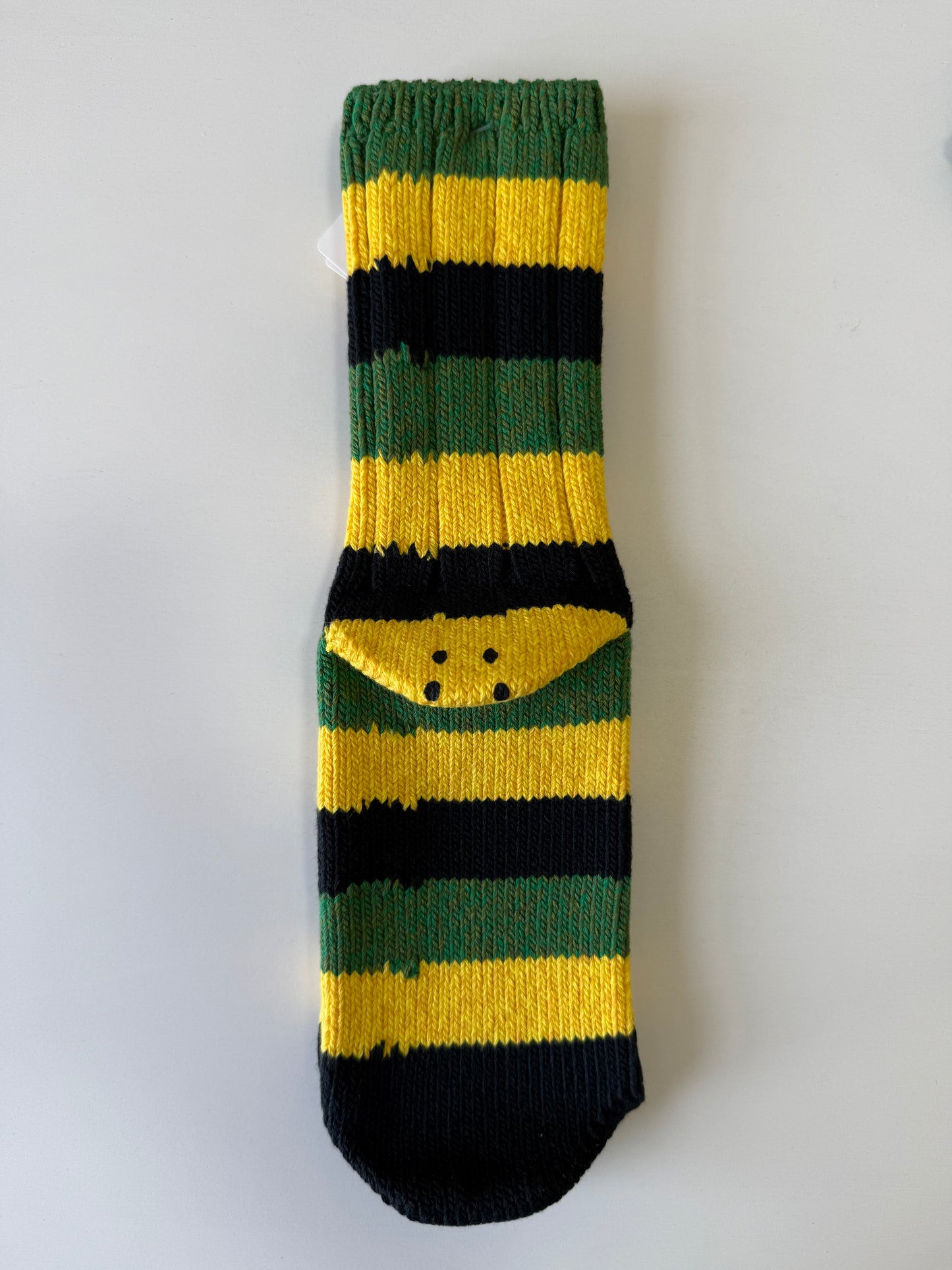Kapital Rasta Rainbowy Smile Socks in Black