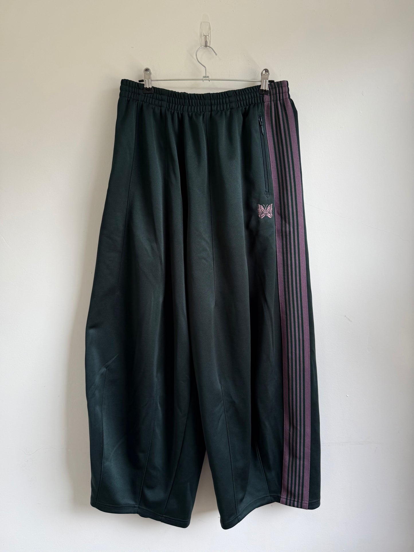 Needles H.D Trackpants - Forest Green /Pink