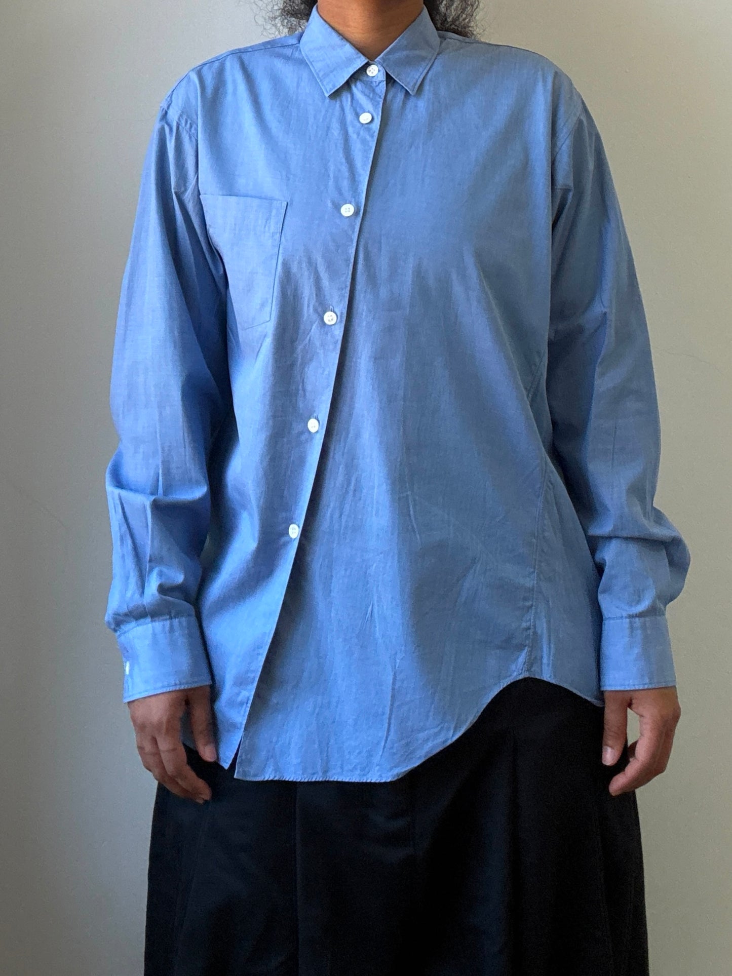 Comme des Garcons SHIRT Asymmetric ‘Twisted’ Blue Shirt