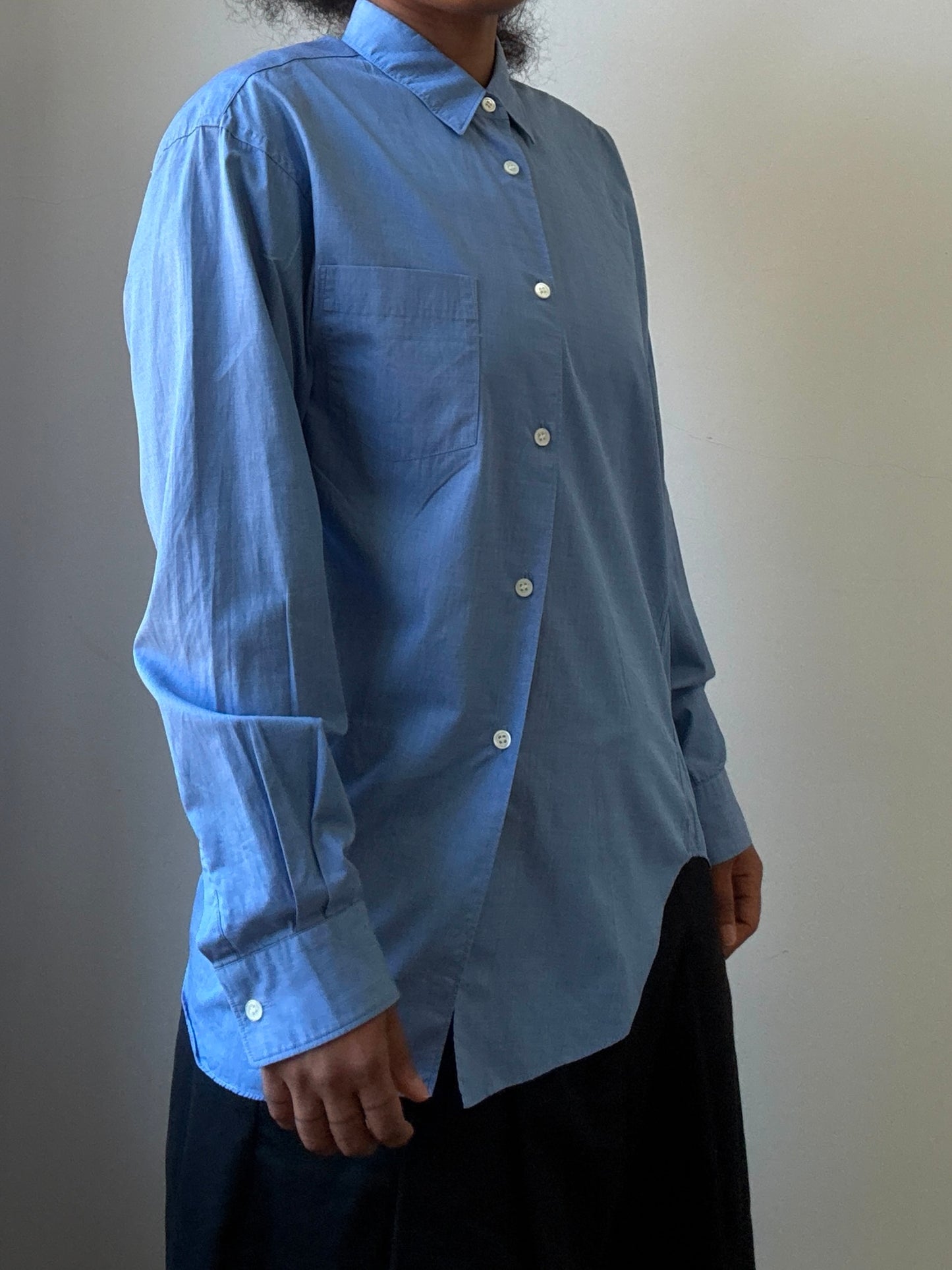Comme des Garcons SHIRT Asymmetric ‘Twisted’ Blue Shirt