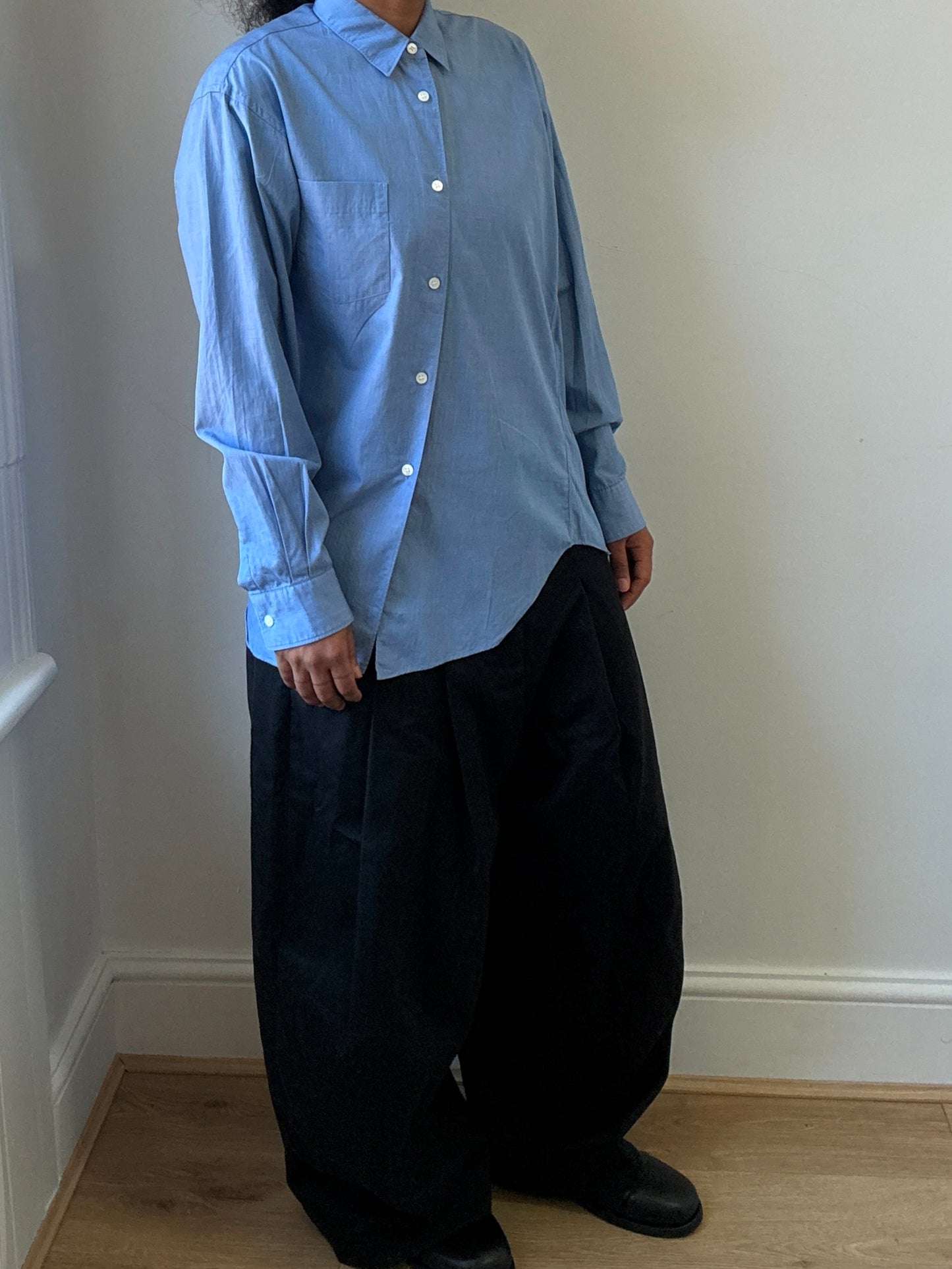 Comme des Garcons SHIRT Asymmetric ‘Twisted’ Blue Shirt