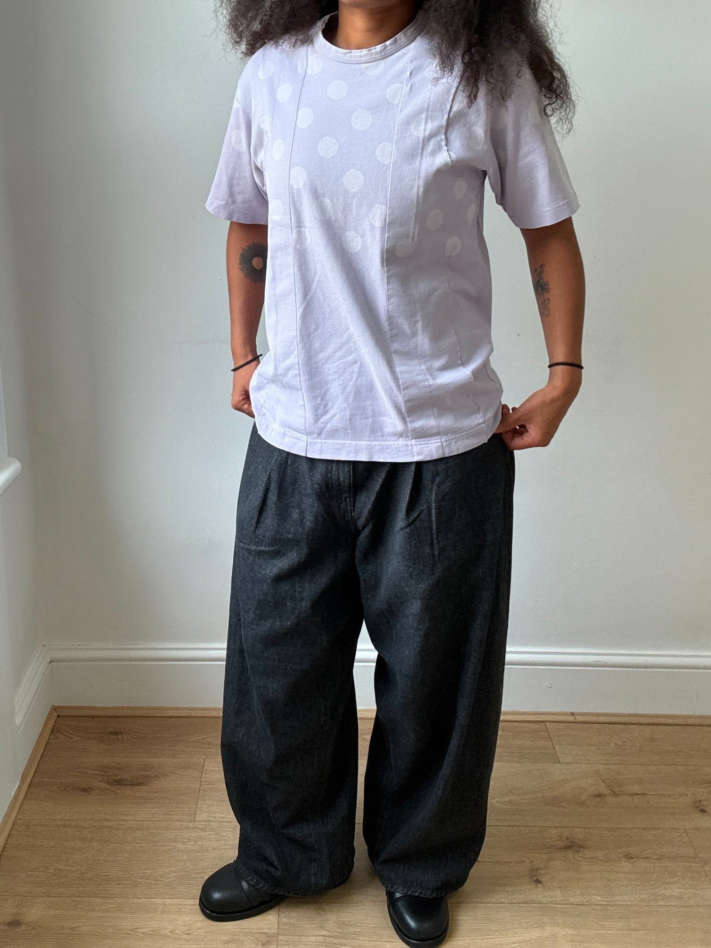 Comme des Garcons Homme SS00 Lilac Polkadot Tshirt