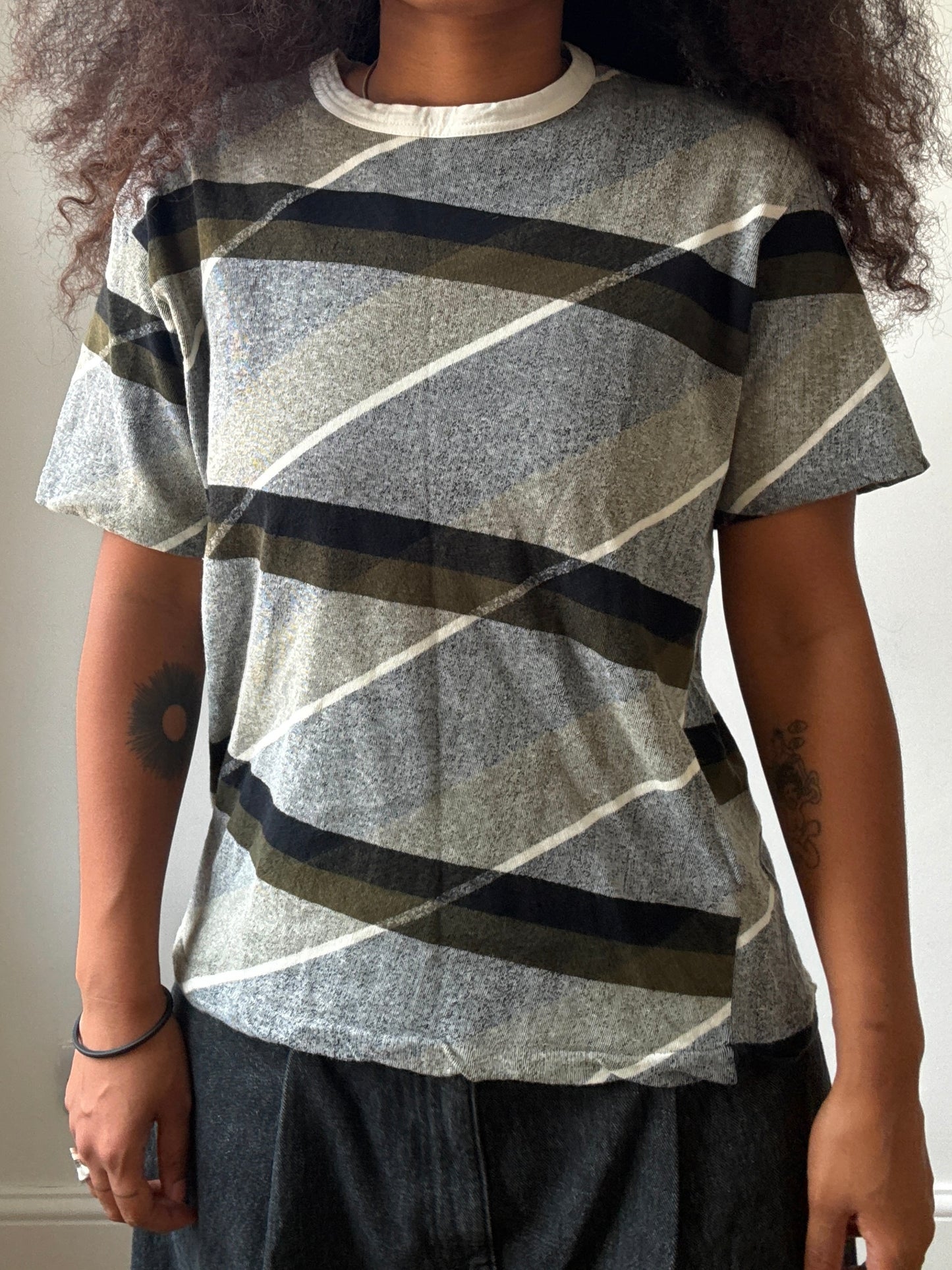 Y’s For Men Abstract Diagonal Stripe T-shirt