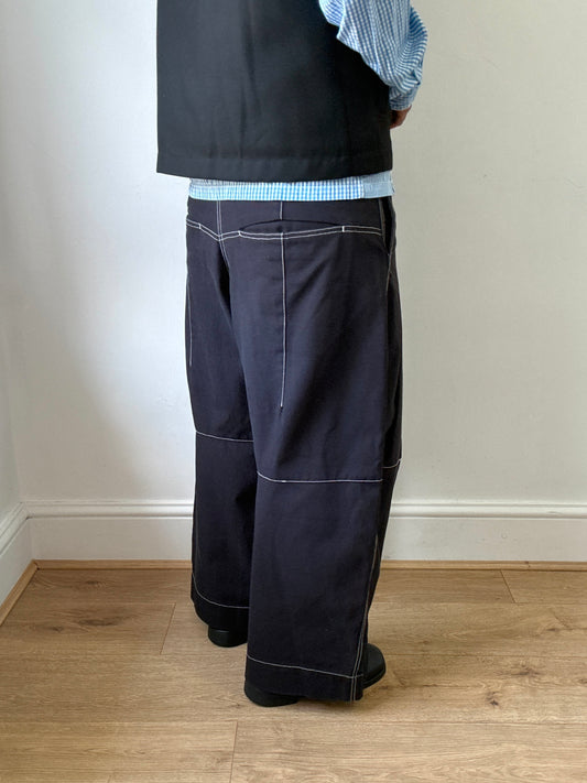 Shinya Kozuka x Farah Contrast Stitch Baggy Pants
