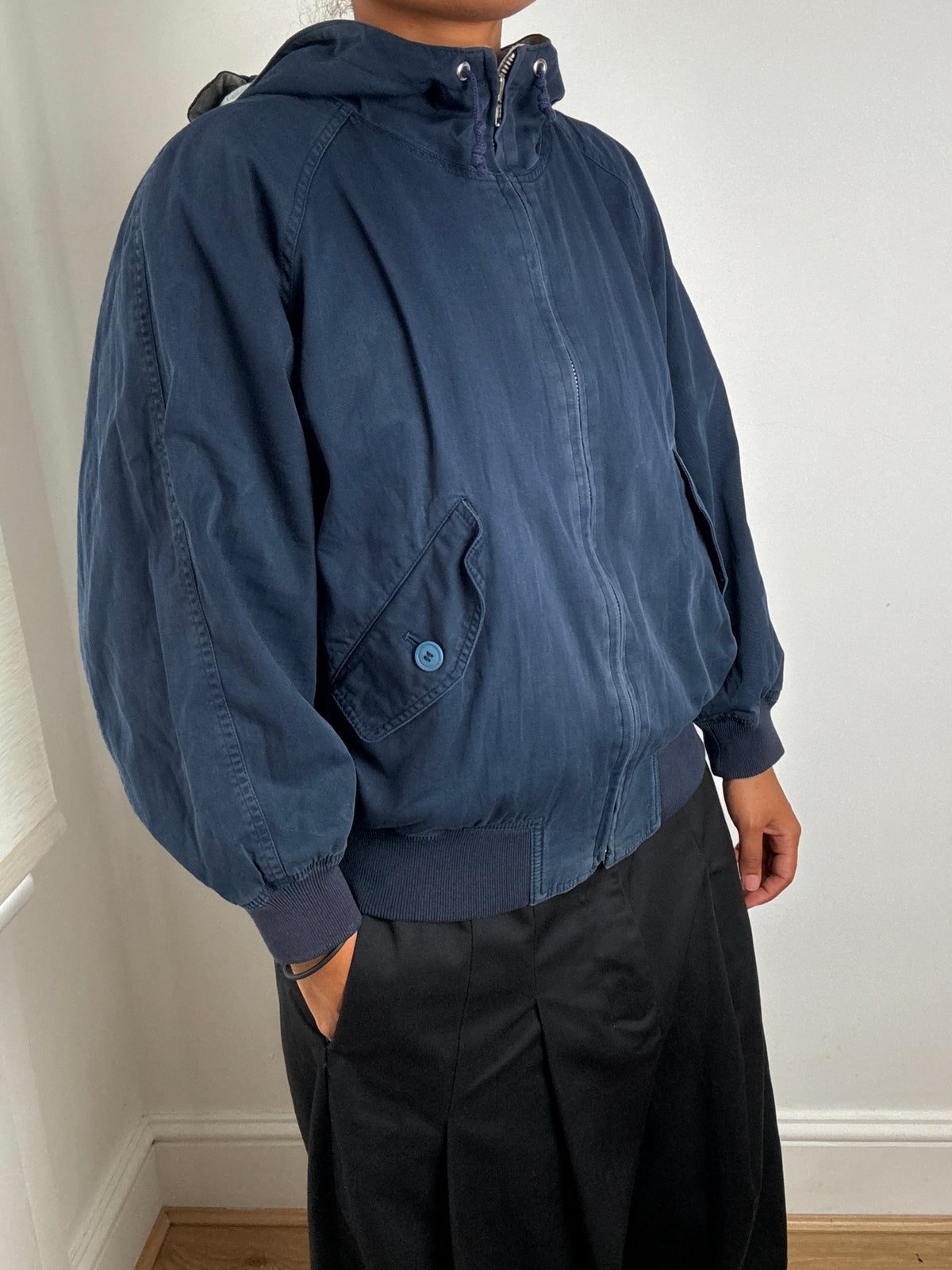 Issey Sport 80s Reversible Hooded Bomber Jacket
