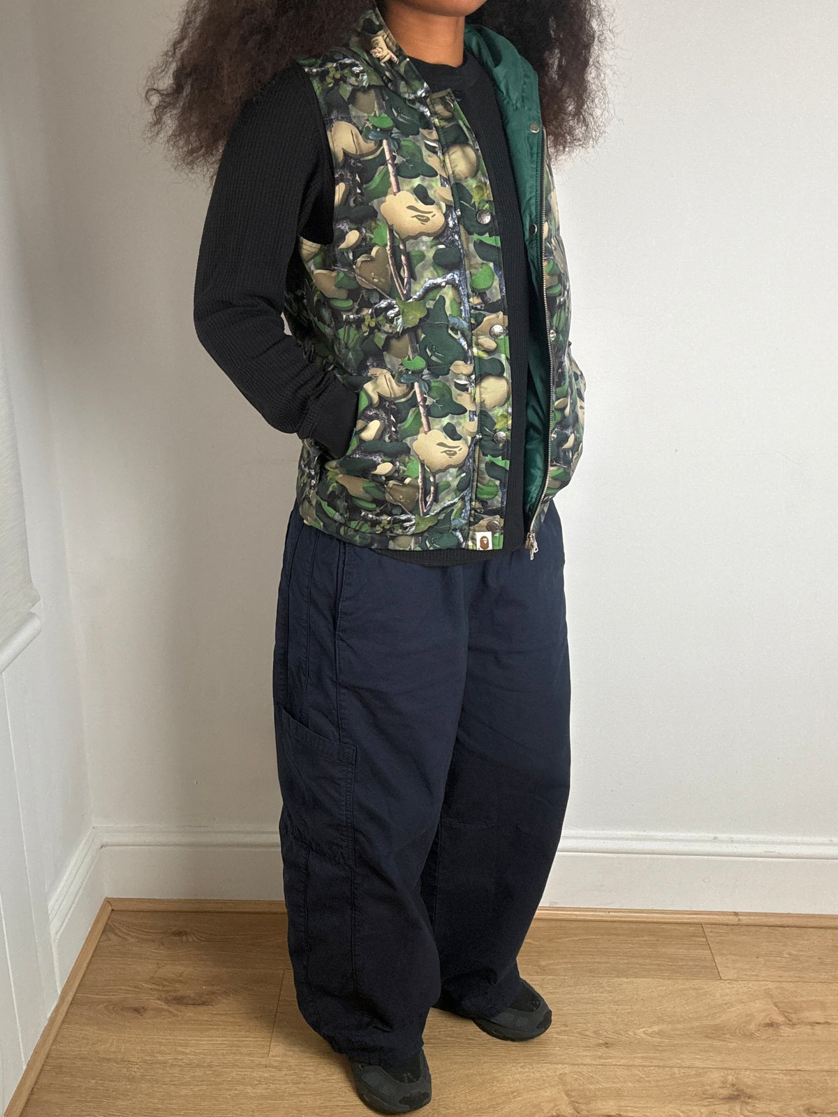 BAPE Camo Hooded Gilet Body Warmer