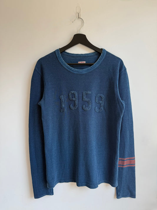 Kapital “1959” Indigo Dyed Long Sleeve Tee