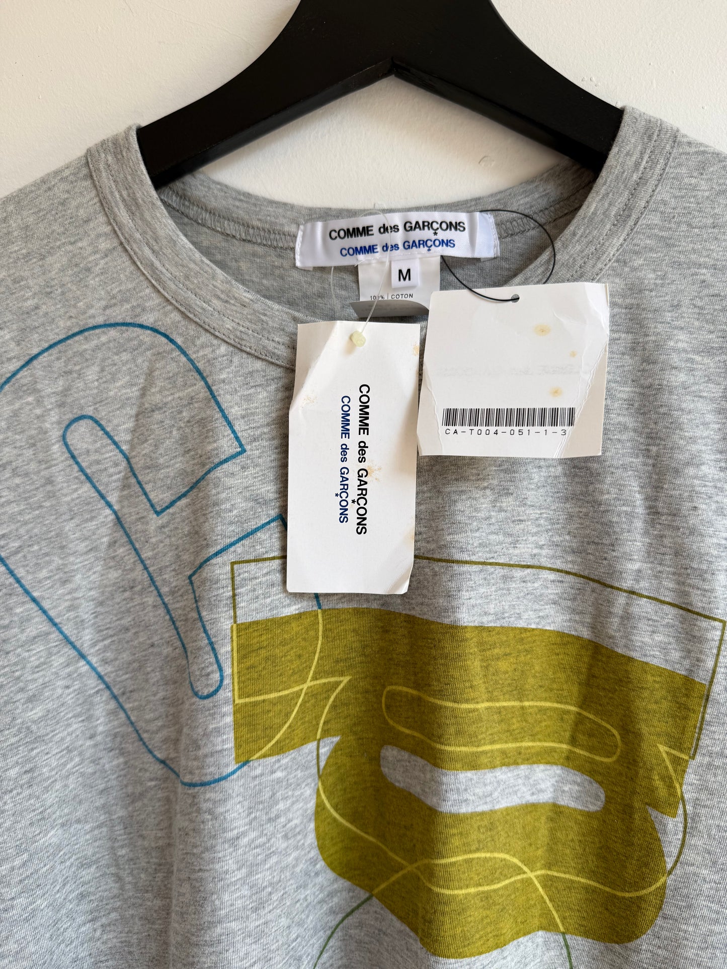 CdG x CdG Grey Logo Graphic Tshirt