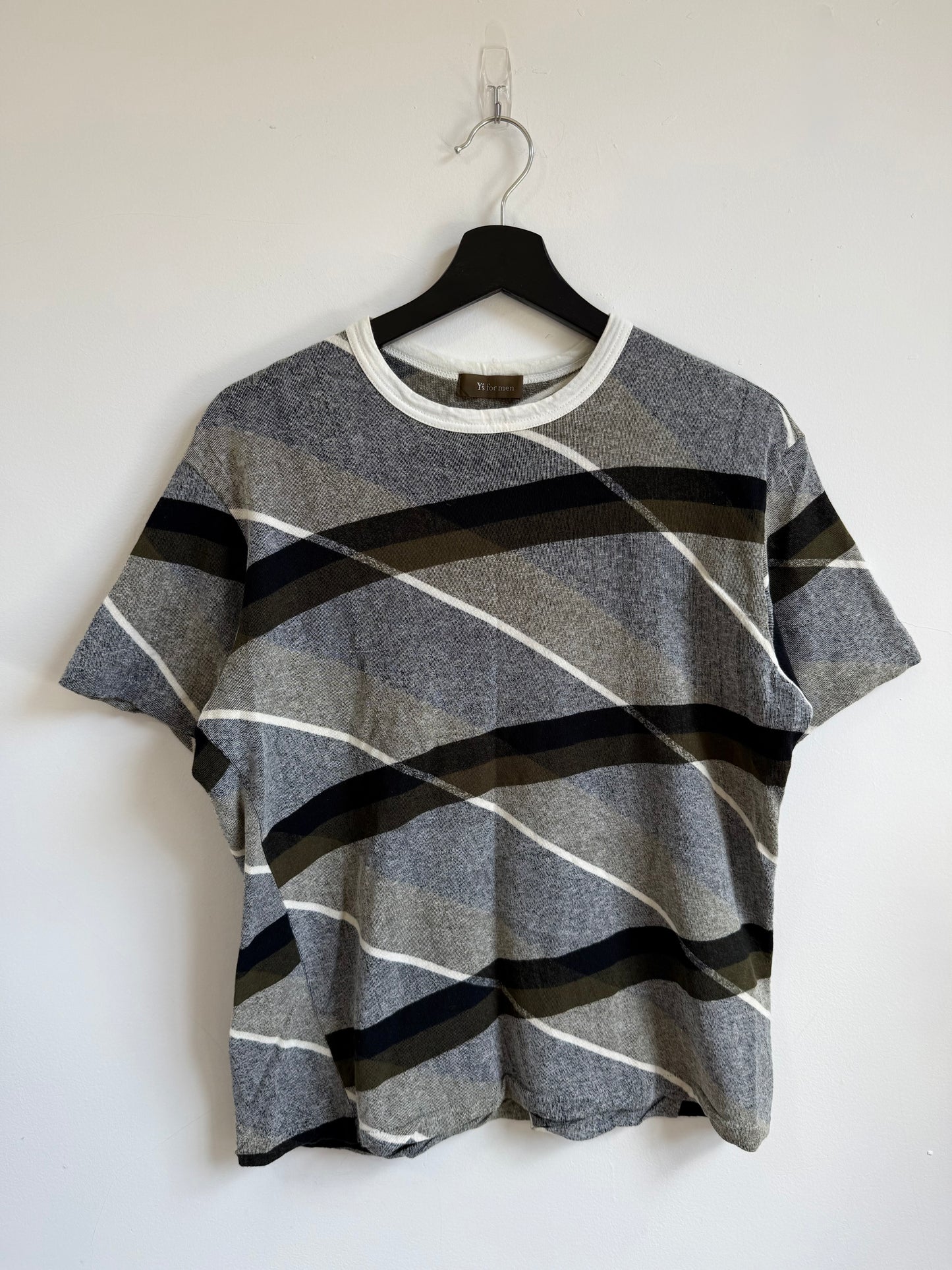 Y’s For Men Abstract Diagonal Stripe T-shirt