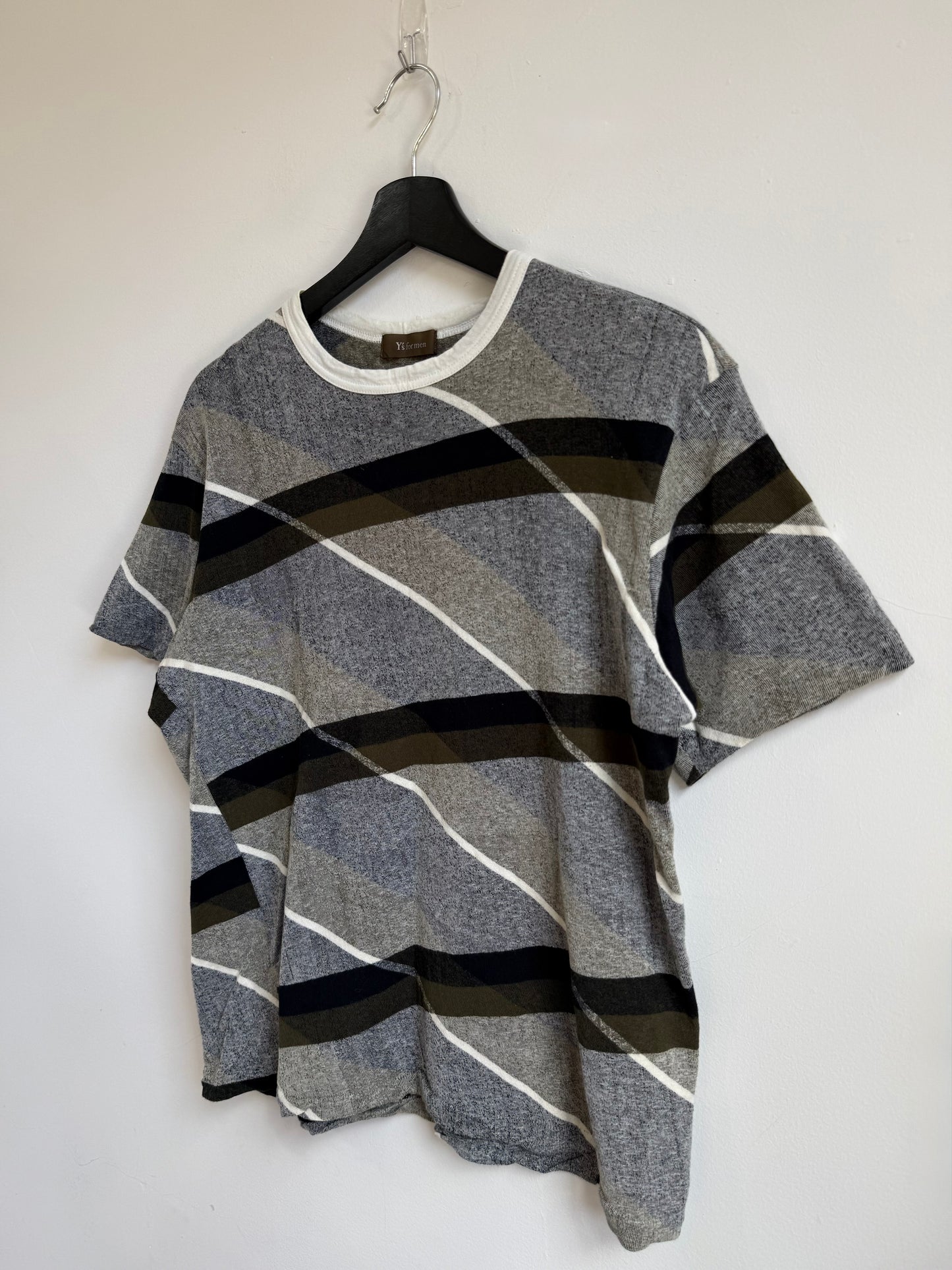 Y’s For Men Abstract Diagonal Stripe T-shirt