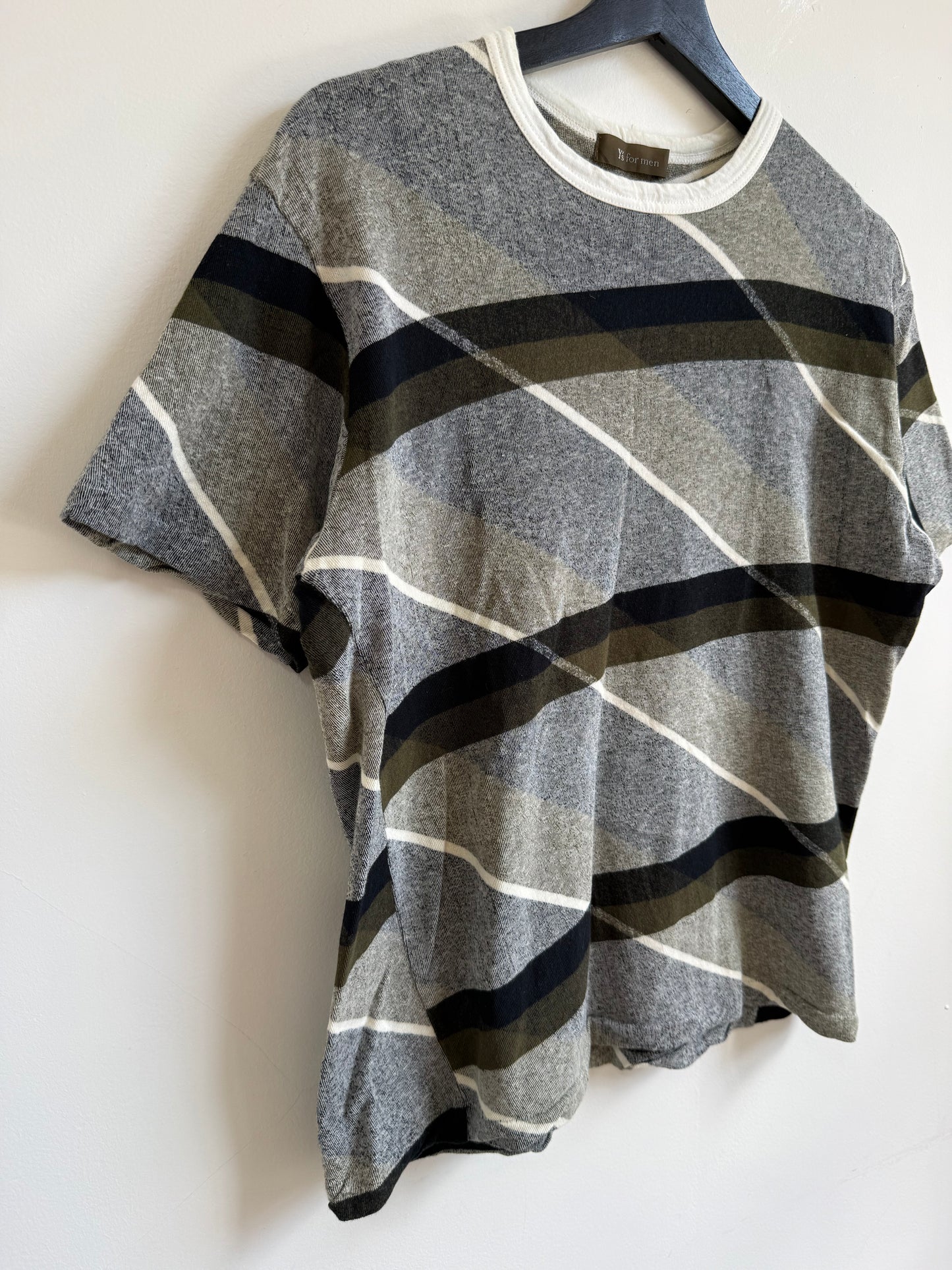 Y’s For Men Abstract Diagonal Stripe T-shirt