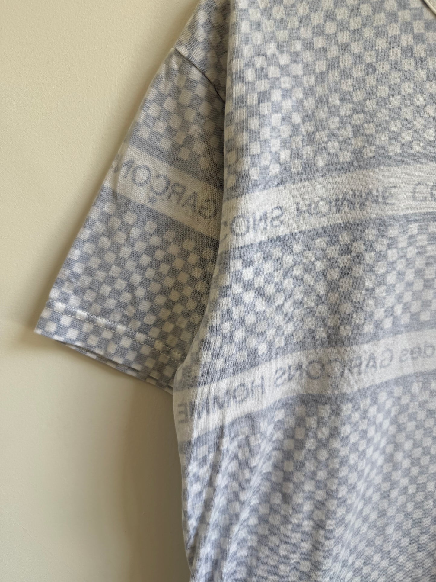Comme des Garçons  Homme ss04 Reverse-Print Checkerboard Logo Tshirt