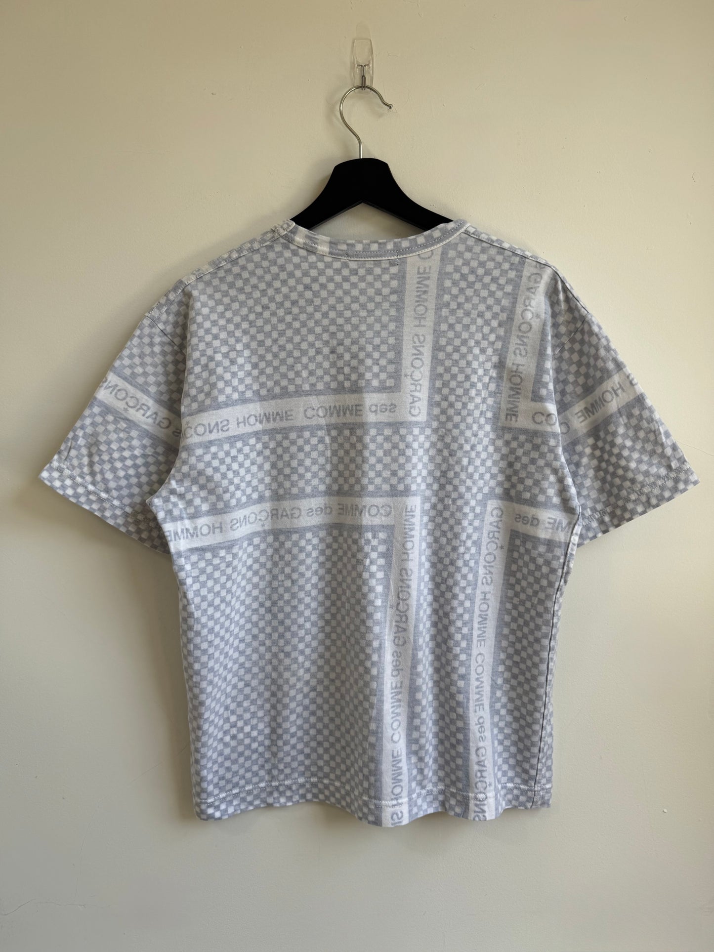 Comme des Garçons  Homme ss04 Reverse-Print Checkerboard Logo Tshirt