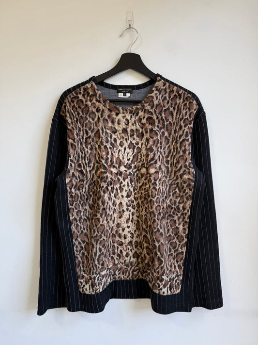 Comme des Garçons Homme Plus AW09 Leopard Fur Pinstripe Knitwear