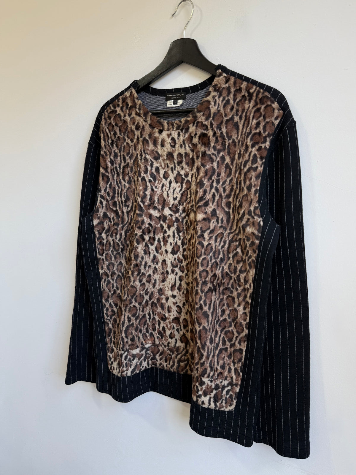 Comme des Garçons Homme Plus AW09 Leopard Fur Pinstripe Knitwear