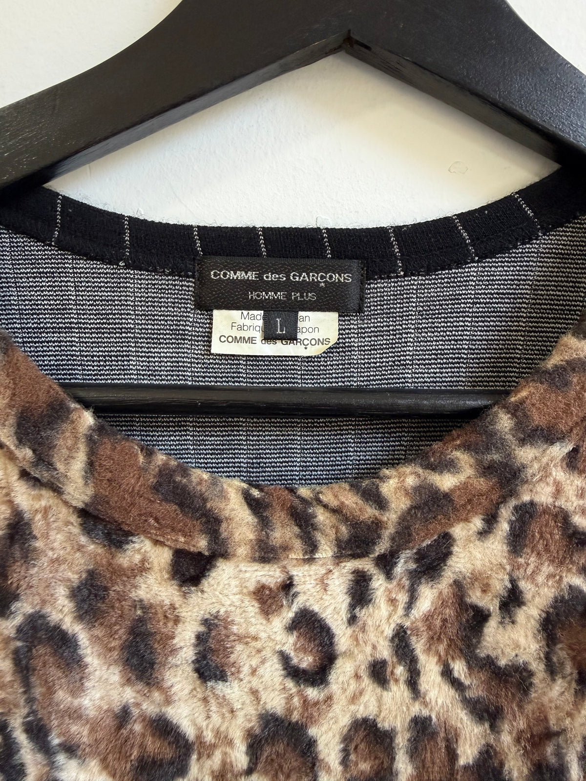 Comme des Garçons Homme Plus AW09 Leopard Fur Pinstripe Knitwear
