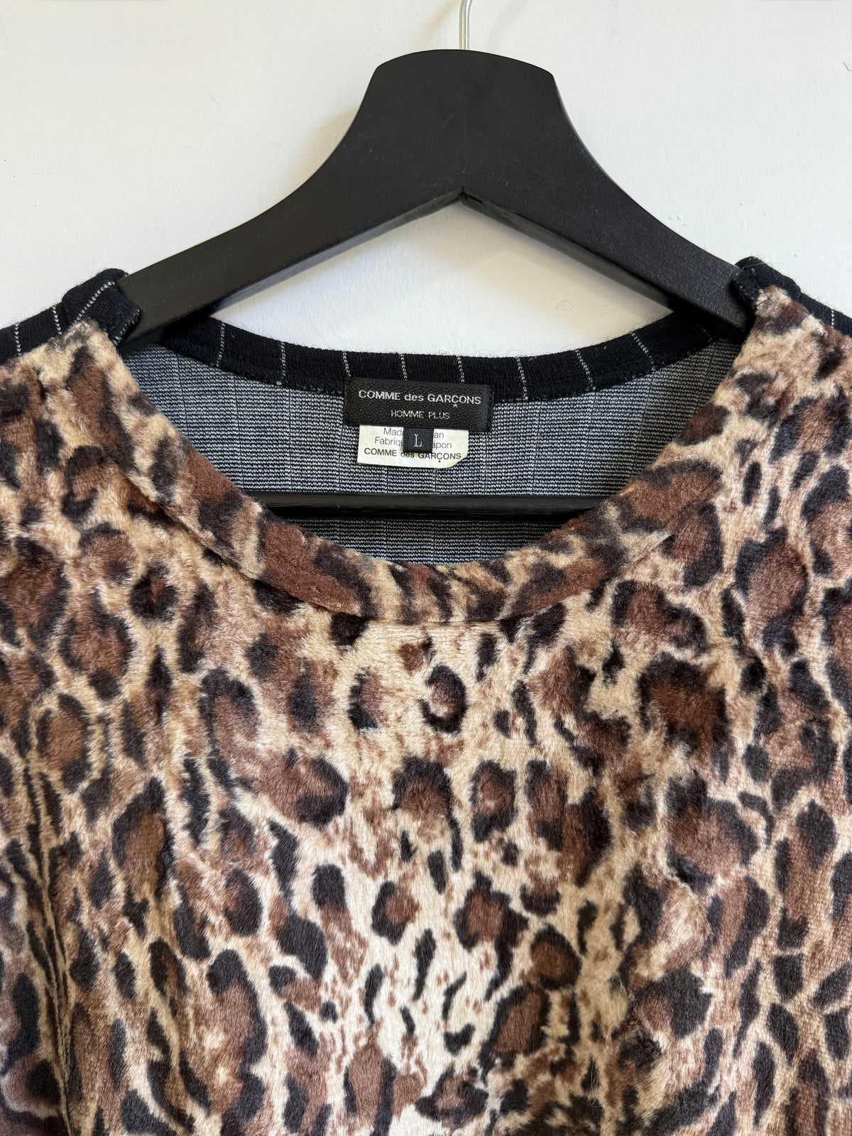 Comme des Garçons Homme Plus AW09 Leopard Fur Pinstripe Knitwear
