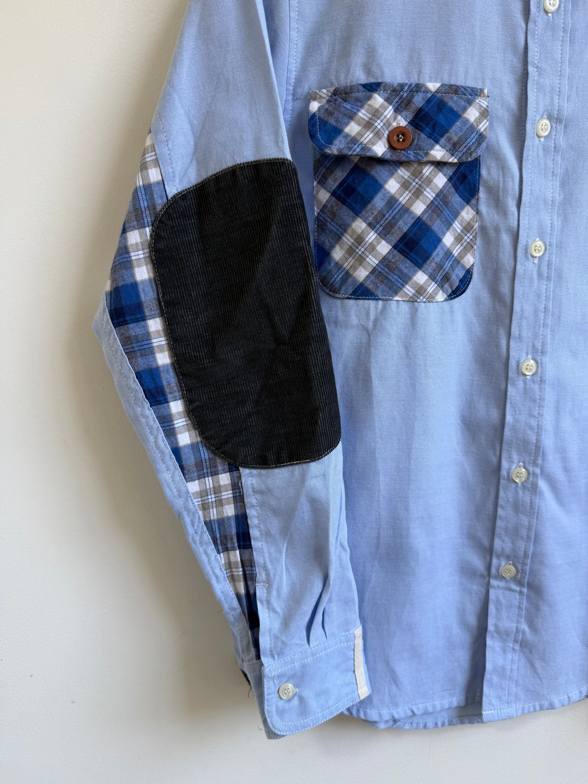 eYe Junya Watanabe MAN AW09 Plaid/ Elbow Patchwork Shirt