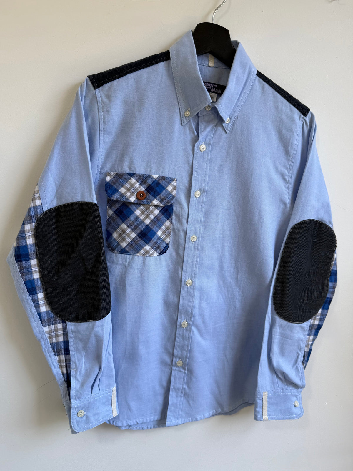 eYe Junya Watanabe MAN AW09 Plaid/ Elbow Patchwork Shirt