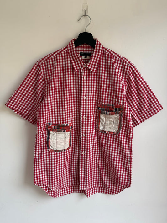 Comme des Garçons Homme Plus SS10 Gingham Patchwork 3D Pocket Shirt