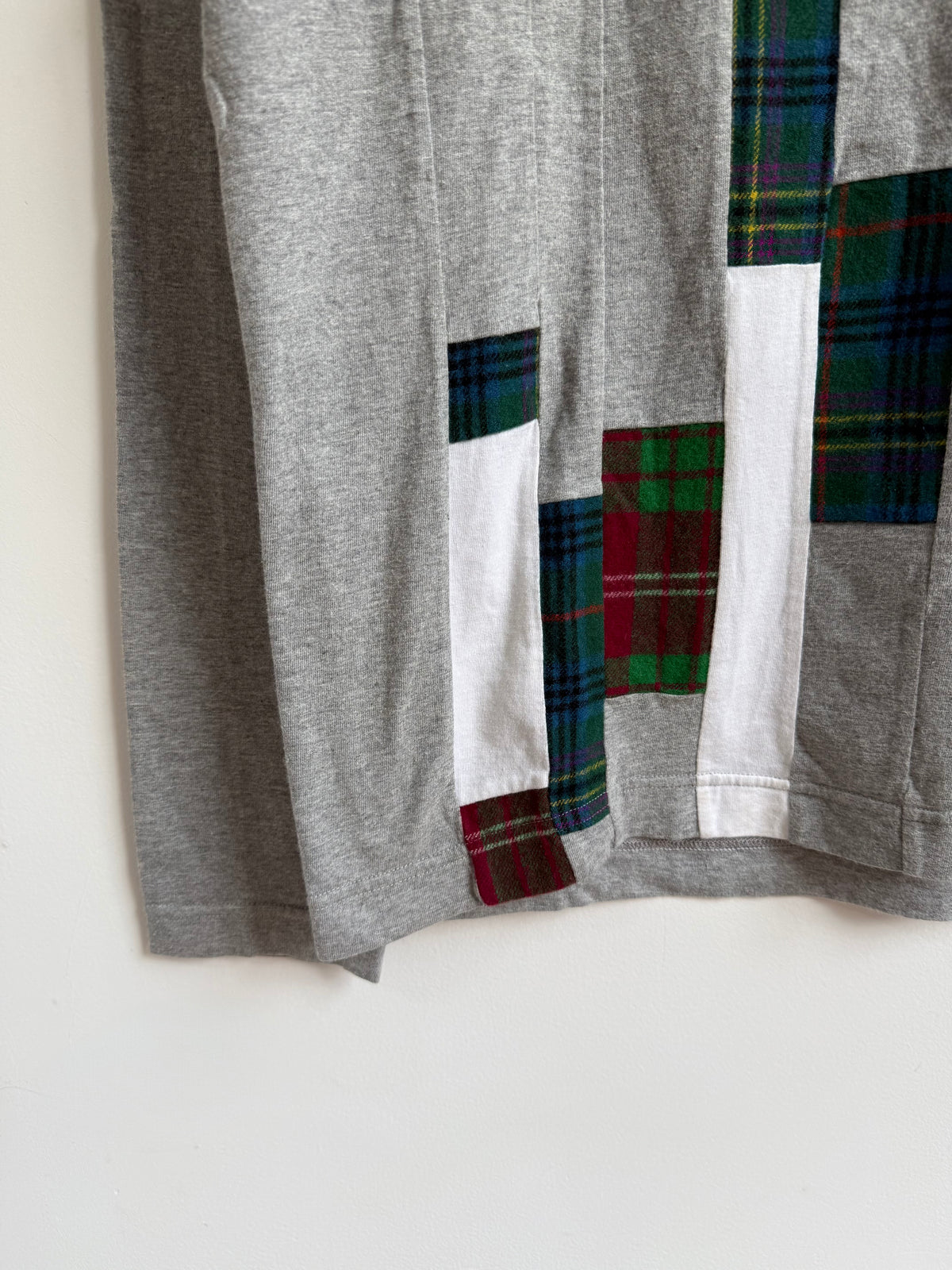 Comme des Garçons Homme aw01 Tartan Patchwork Long-Sleeve T-shirt