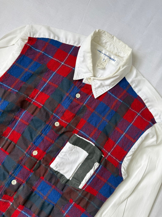 Comme des Garçons SHIRT Wool Tartan Panel Shirt