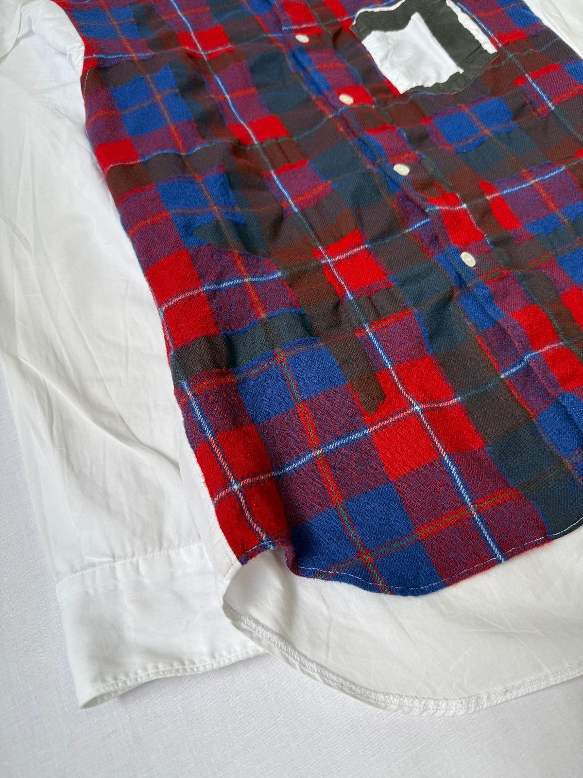 Comme des Garçons SHIRT Wool Tartan Panel Shirt