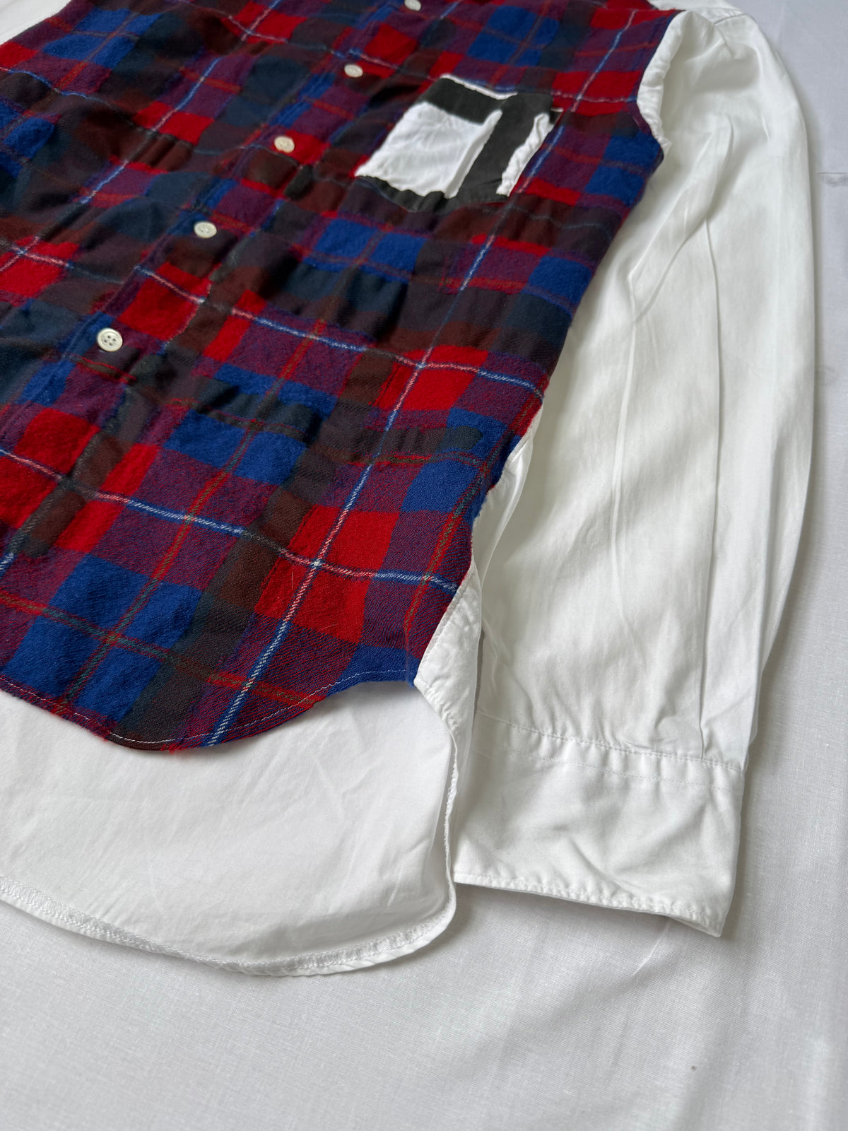 Comme des Garçons SHIRT Wool Tartan Panel Shirt