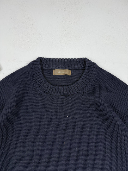 Y’s for Men Contrast Sleeve Wool Knit Sweater