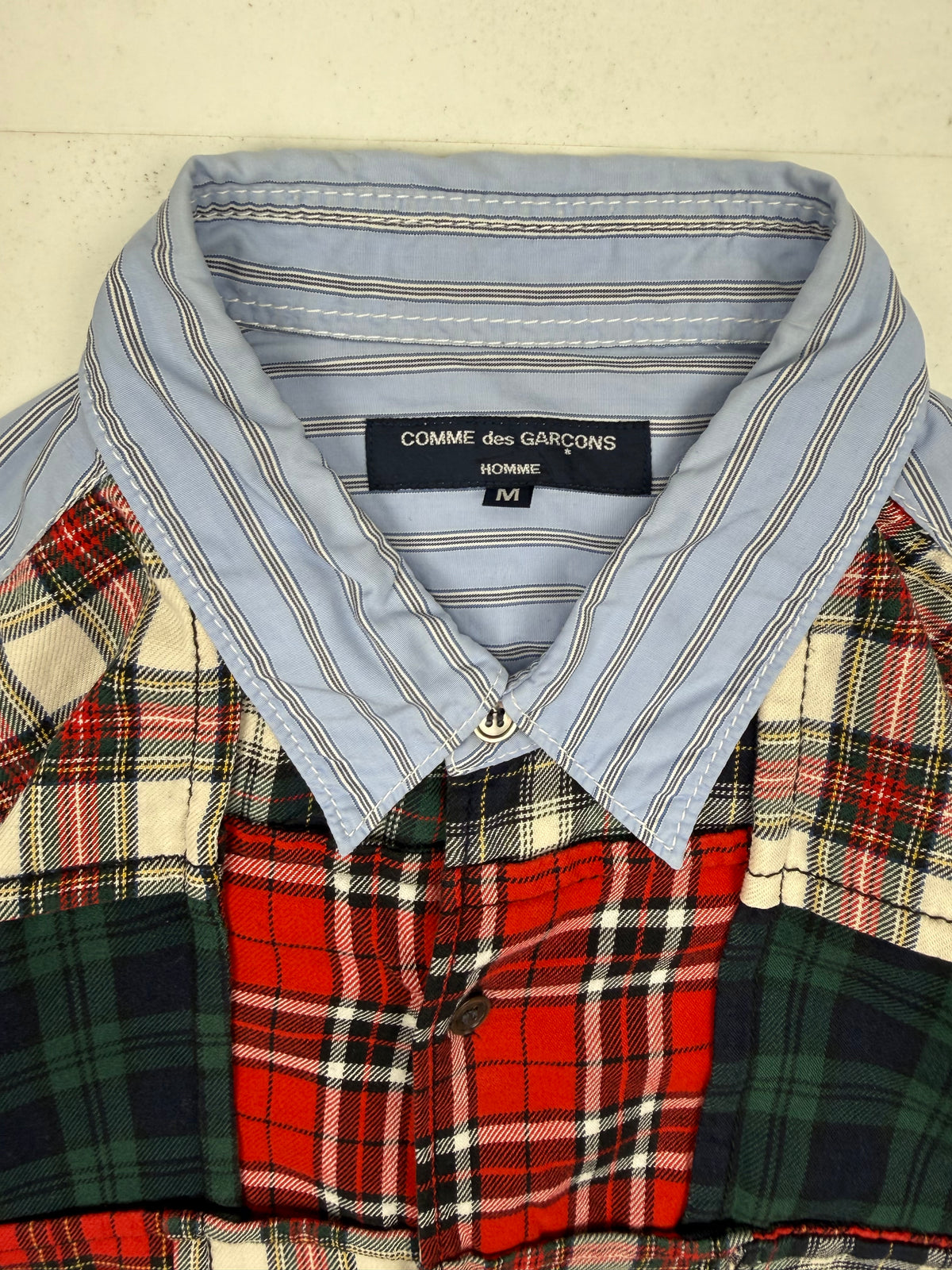 Comme des Garcons Homme Tartan Patchwork Shirt