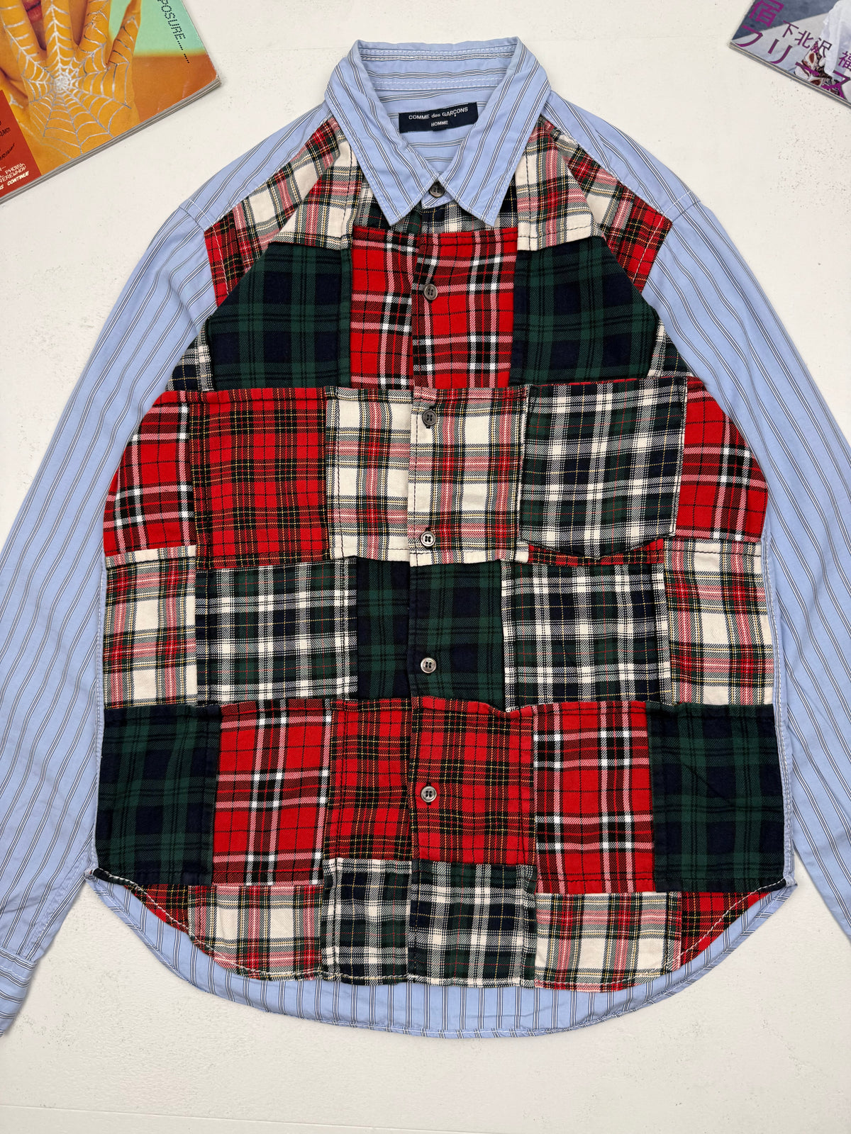 Comme des Garcons Homme Tartan Patchwork Shirt