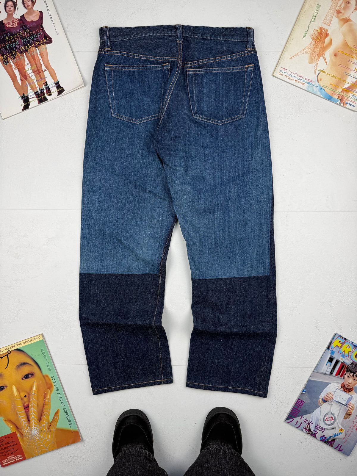 Comme des Garcons Homme AD2002 Two-Tone Indigo Denim