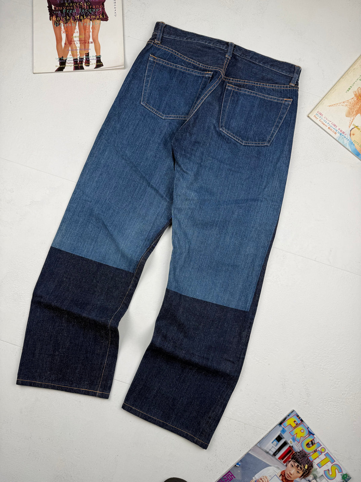Comme des Garcons Homme AD2002 Two-Tone Indigo Denim