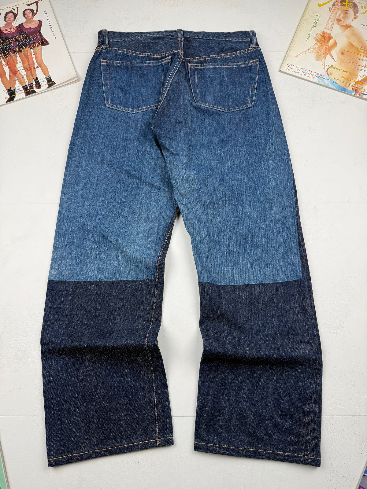 Comme des Garcons Homme AD2002 Two-Tone Indigo Denim