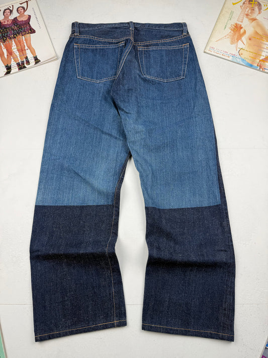 Comme des Garcons Homme AD2002 Two-Tone Indigo Denim