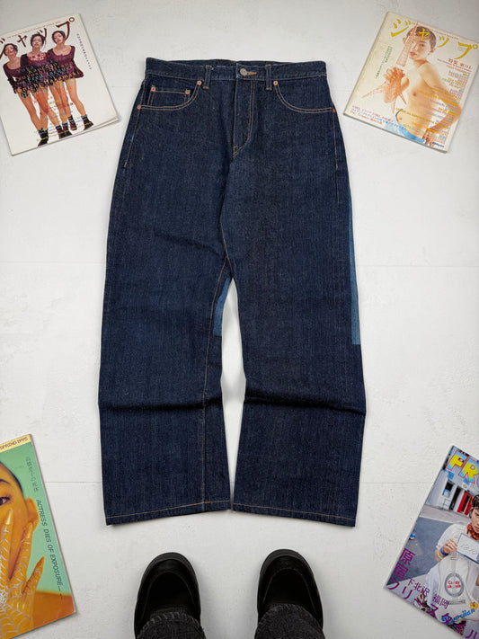 Comme des Garcons Homme AD2002 Two-Tone Indigo Denim