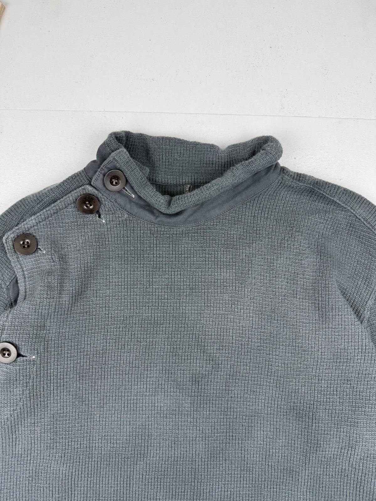 Y's Yohji Yamamoto Asymmetric Button Waffle Knit