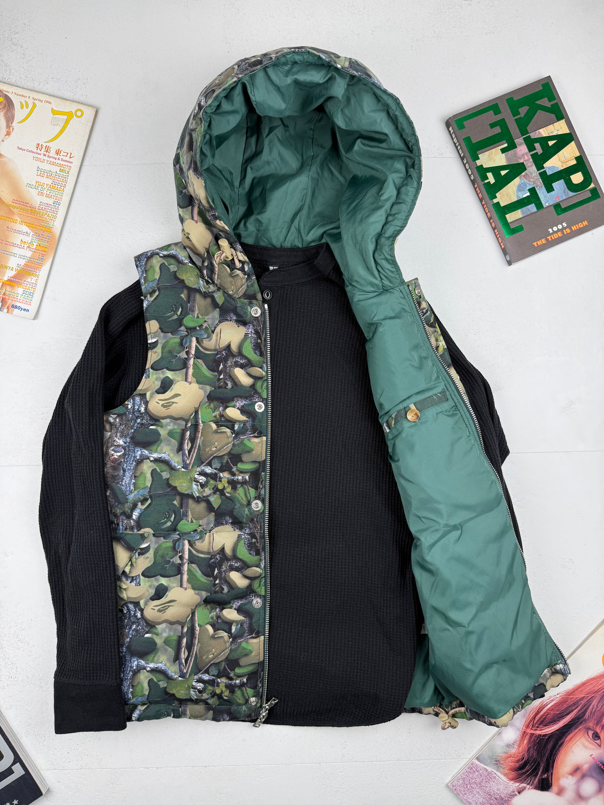 BAPE Camo Hooded Gilet Body Warmer