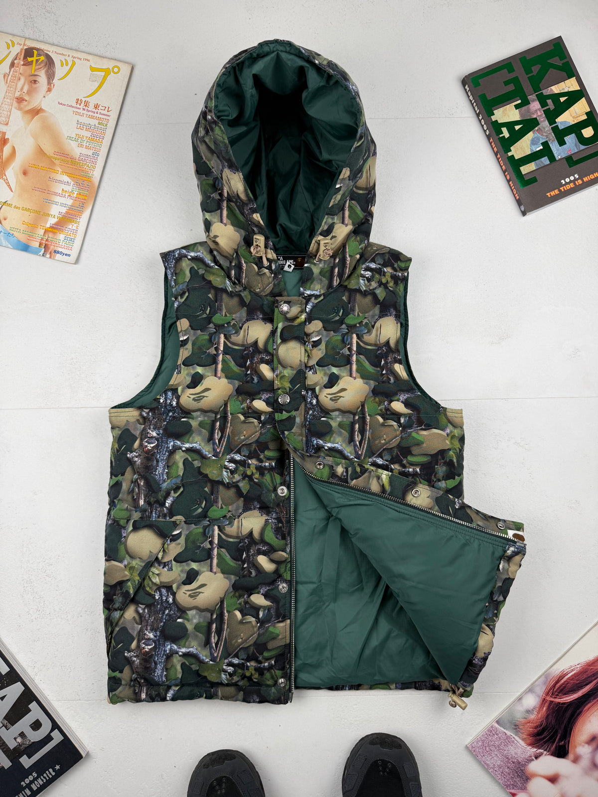 BAPE Camo Hooded Gilet Body Warmer