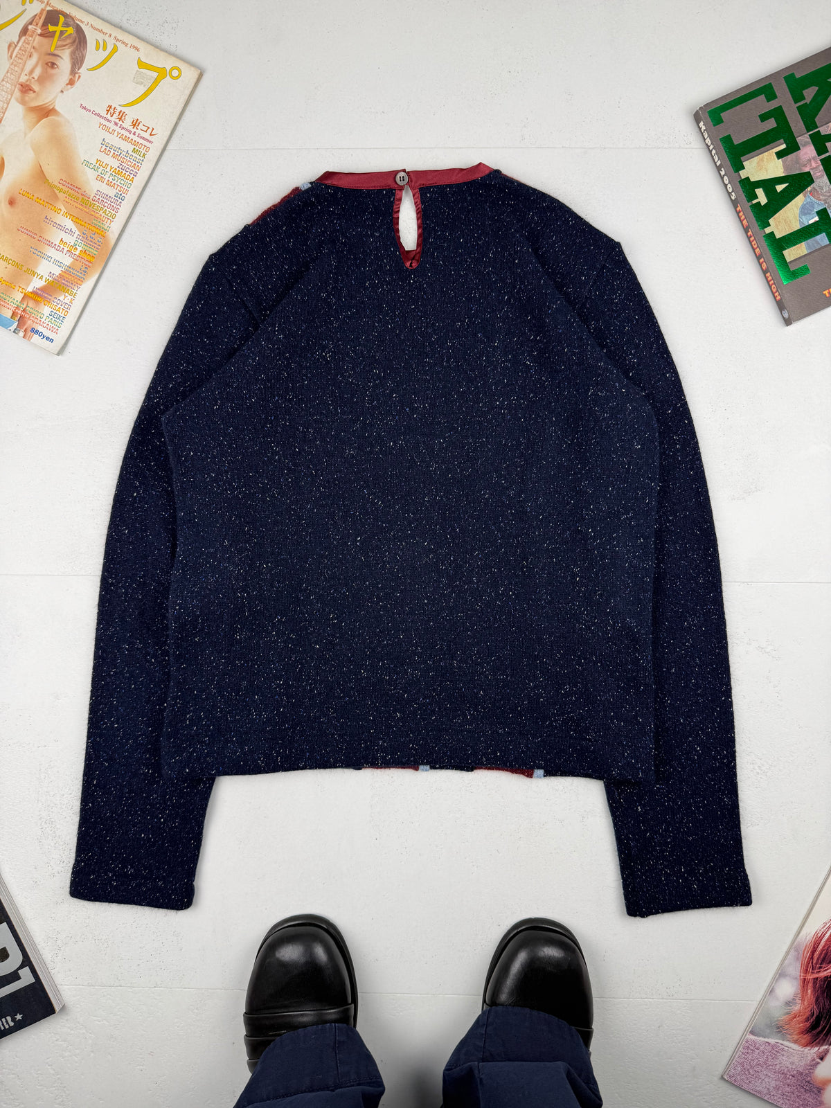 Comme des Garçons Tricot AW2000 Speckled Striped Knit Sweater