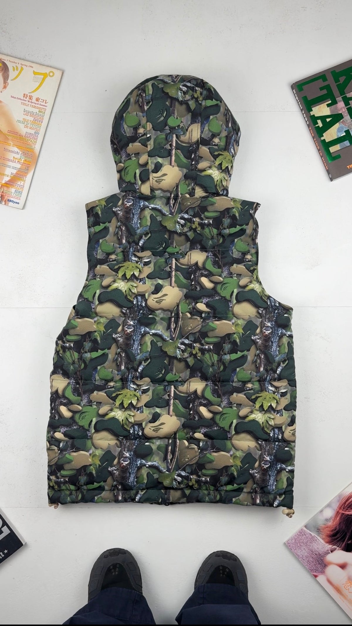 BAPE Camo Hooded Gilet Body Warmer