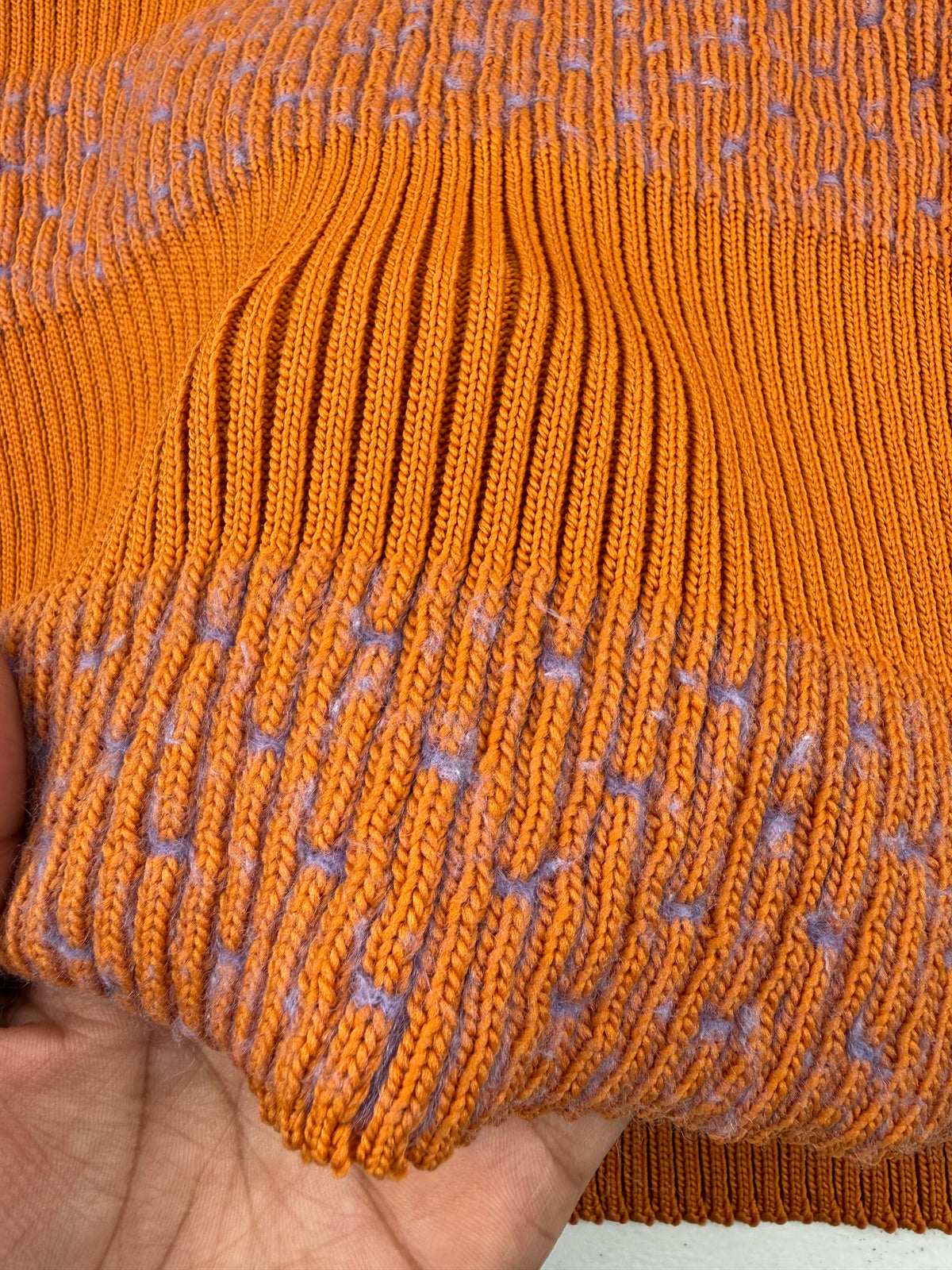 Issey Miyake aw97 Archive Orange "Wobbly" Knit Sweater